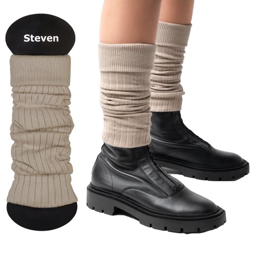 Steven 092 Dámske otepľovače Bavlna, svetlo béžová