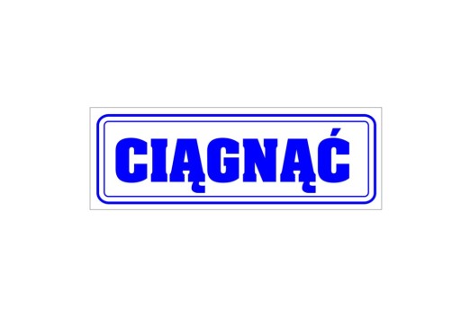 Informačná nálepka na dvere ŤAHÁK - 8x21 cm