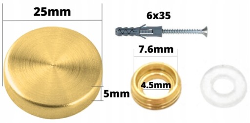 Upevnenie sklenených plakiet Držiak krytu GOLD 25