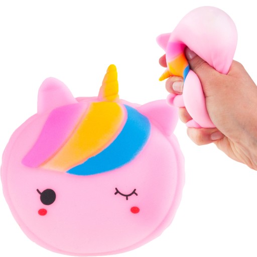 ANTISTRESOVÁ HRAČKA GNIOTEK SQUEEZE HRAČKA RAINBOW UNICORN SENSORY SQUISHY