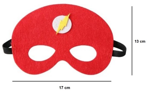 FILTOVÁ MASKA FLASH SUPERHRDINOVÝ OUTFIT DISPOSSIEM NARODENINOVÝ KROJ