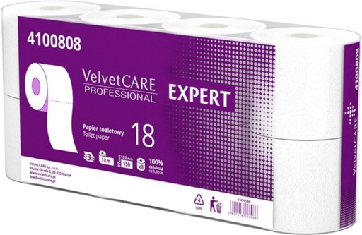 VELVET EXPERT CELULÓZOVÝ TOALETNÝ PAPIER, 3 VRST