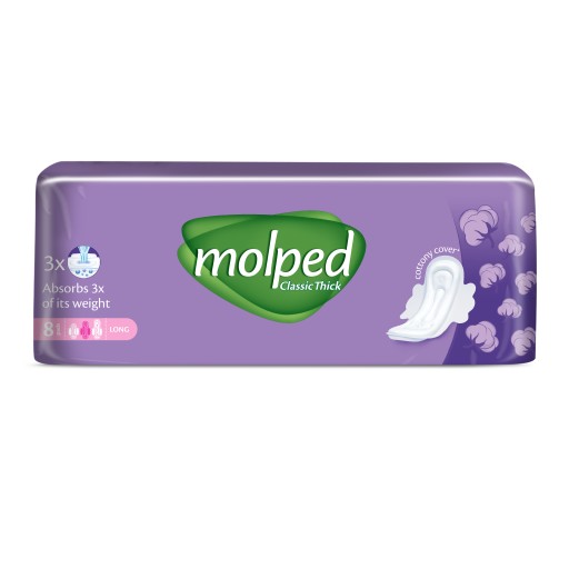 MOLPED Classic Hygienické vložky klasickej hrúbky LONG 8 ks.