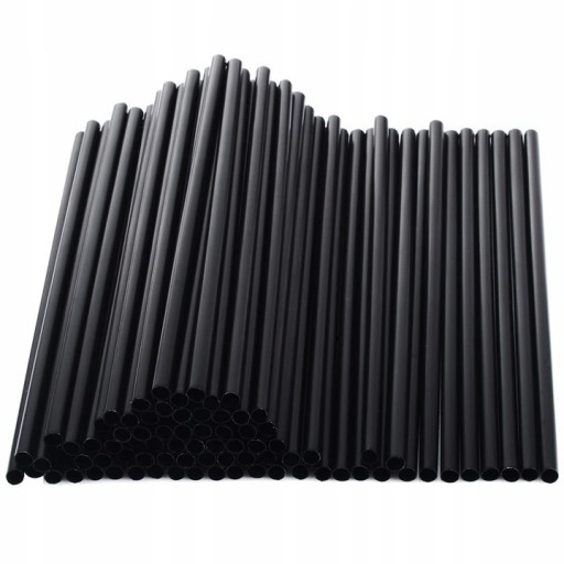 PLASTOVÉ SLAMKY ROVNÉ ČIERNA 7x240mm 500ks