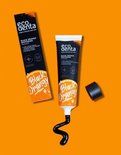 Bieliaca zubná pasta bez fluoridu Black Orange Ecodenta 100ml