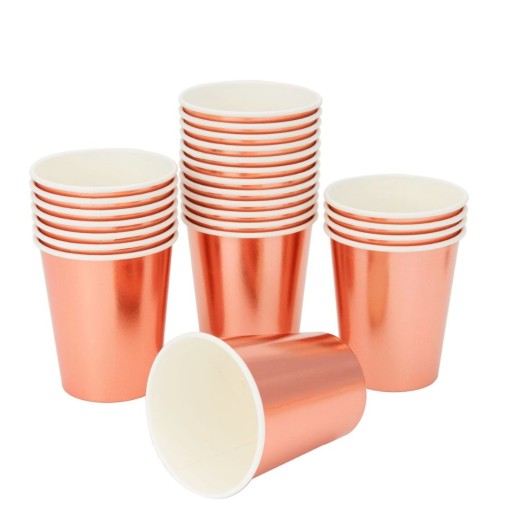 PAPIEROVÉ HRNČEKY ROSE GOLD hen party 10 ks