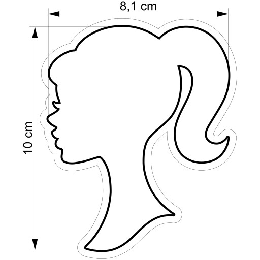 Vykrajovač na perník a sušienky Formička Film Fairy Tale Bábika Barbie 10 cm