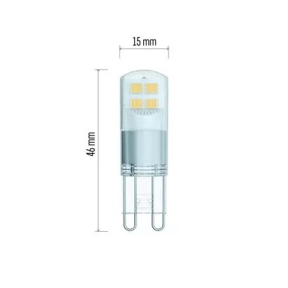 Klasická LED žiarovka JC G9 1,9W 210lm teplá biela