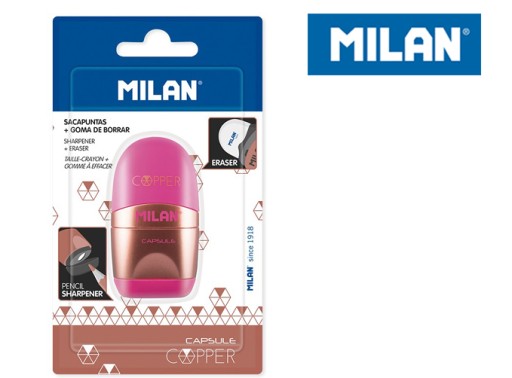 Milan Sharpener - CAPSULE COPPER ružová guma