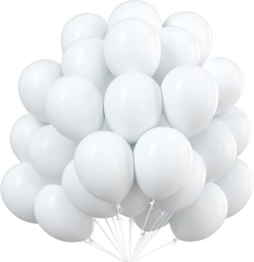 White Balloons Communion Svadobné Svadobné narodeniny 50 ks
