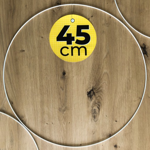 Kovový krúžok na lapač snov - biely, 45 cm