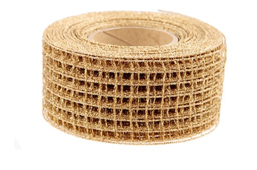 Stuha sieťovaná METALIZOVANÁ sieťovina 5cm/10mb 3 farby na výber