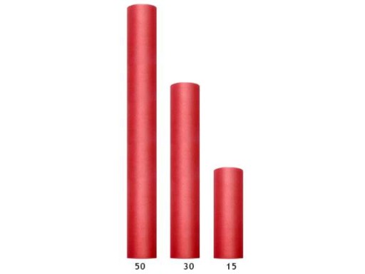 Tyl na cievke 30 cm x 9 m ČERVENÁ svadobná