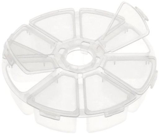 Okrúhly organizér, priemer 10,5 cm, 8 priehradiek, OR5