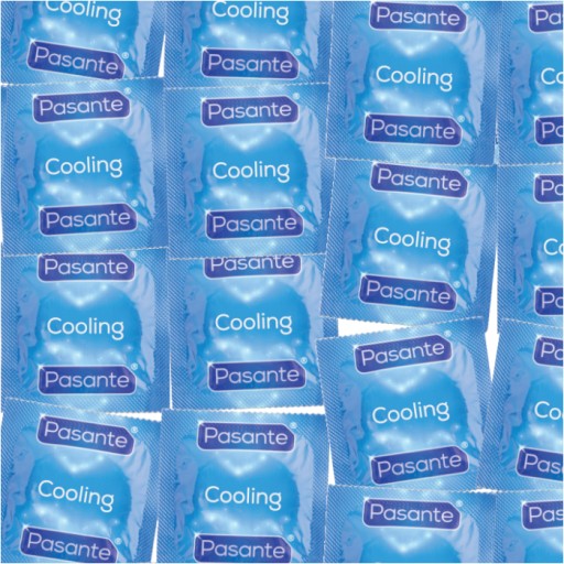 PASANTE COOLING chladivé, stimulačné, rebrované kondómy, 25 ks.