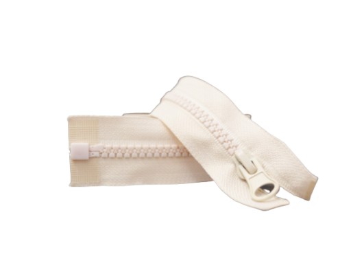 Zips, posúvač, kocka 40cm ECRU