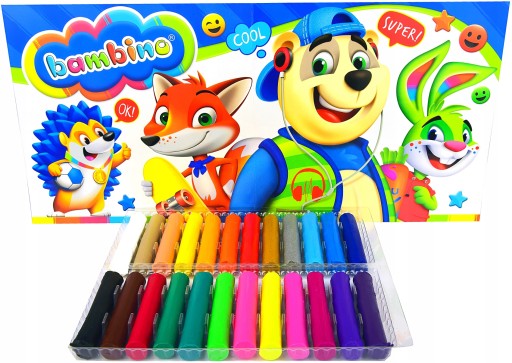 Bambino plastelína, 24 farieb, okrúhla