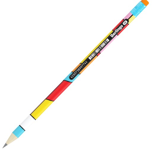 ceruzka s gumou HB COLOR BLOCK BERLINGO MIX 1 ks.