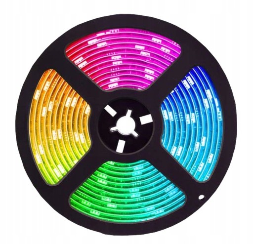 RGB LED PÁS 5m VODEODOLNÉ LED 3528 Pásik 230v 12v Farebný S DIAĽKOVÝM OVLÁDANÍM