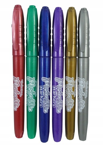Colorino fixy, fixky, metalické fixky, 6 farieb na zdobenie