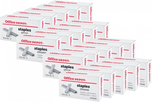 Sponky veľkosti 10 strieborné 1000 PCS Office Depot