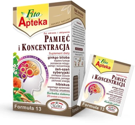 Fito Apteka Čaj Pamäť a koncentrácia 20 vrecúšok