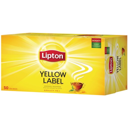 ŽLTÝ ŠTÍTOK ČIERNY ČAJ 50 VRECÍ LIPTON DÁTUM 2025