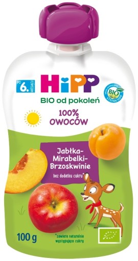 HiPP BIO jablko broskyňová mirabelková pena 100 g