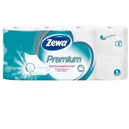Toaletný papier ZEWA PREMIUM 5 VRSTVOVÝ 8 VALCOV / ROLKA 110 DLAŽDIC