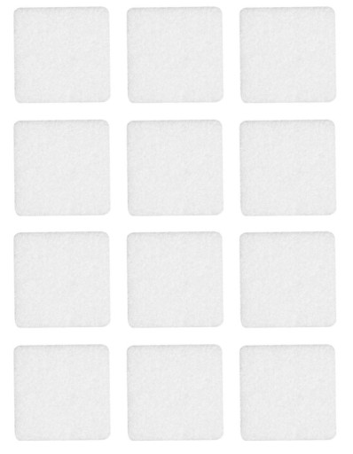 Samolepiace plstené podložky biele 28x28mm balenie 12ks - VORSTAHL