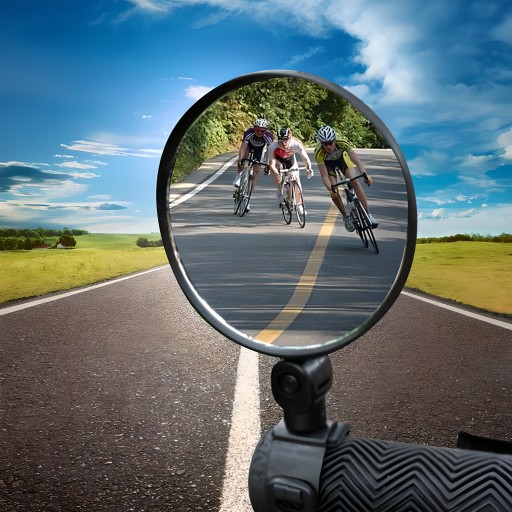 KONVEXNÉ ZRKADLO NA BICYKEL NA BICYKEL S RIADITEĽOM