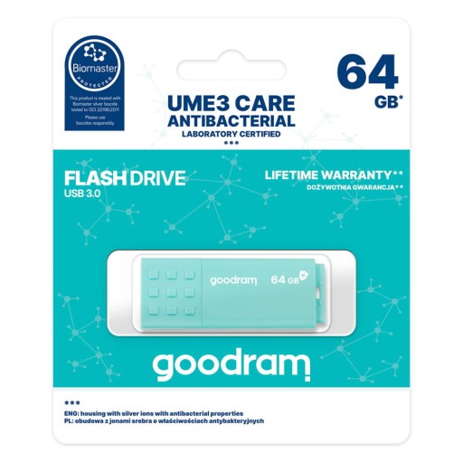 USB 3.0 kľúč GOODRAM UME3 CARE 64 GB