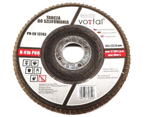 KOTOUČOVÉ BRÚSNE KOTOUČE KLAPAČKOVÉ KOLIESKO 125MM P60