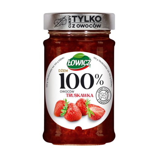 Łowicz Jahodový džem 100% ovocný 210g