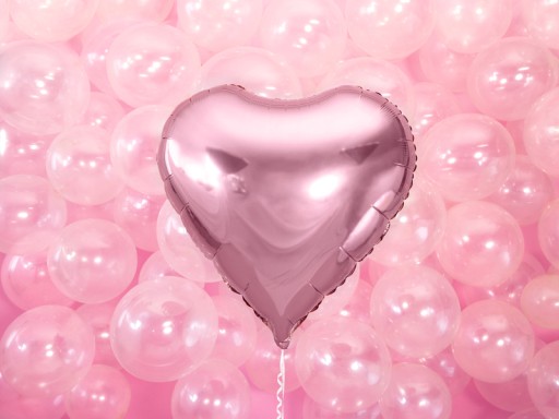 Ružové srdce fóliový balón 61 cm Valentín