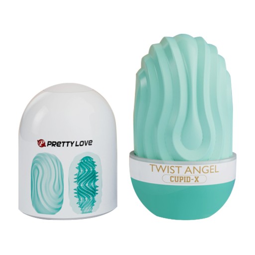 Praktický obojstranný vajíčkový masturbátor Twist Angel