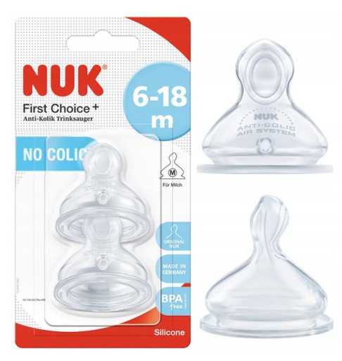 NUK PRVÝ VÝBER + CUVNÍK NA FĽAŠU 6-18M M 2KS
