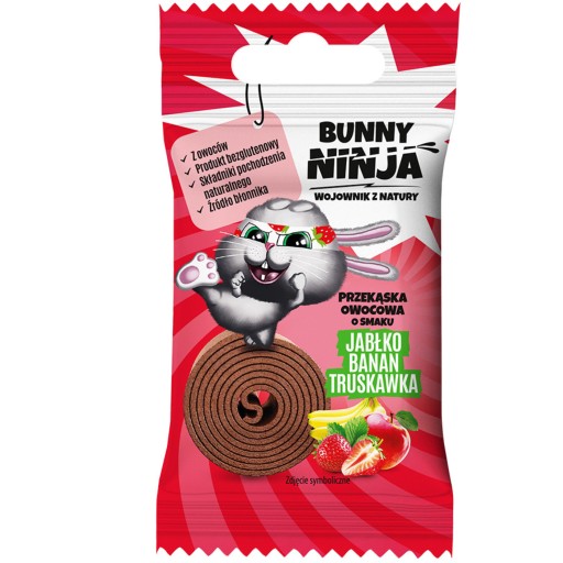 Želé bez cukru, desiata pre deti, jablko, banán, jahoda, 15g. KRÁLIČEK