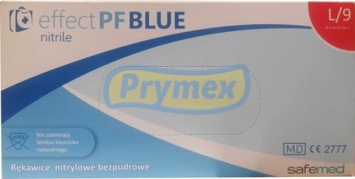 Jednorazové, nitrilové, bezpráškové diagnostické rukavice, modré, veľkosť L
