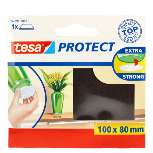 tesa samolepiace plstené podložky 100x80mm hnedé