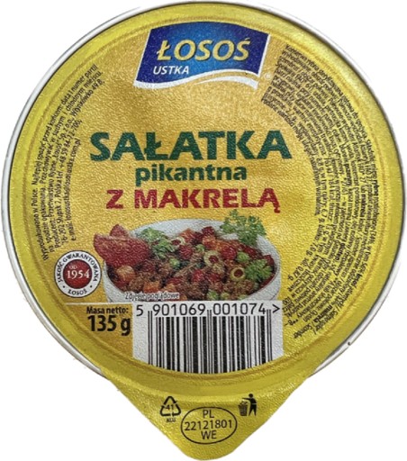 PIKANTNÝ RYBOVÝ ŠALÁT S MAKERELOM 135 G LOSOS USTKA