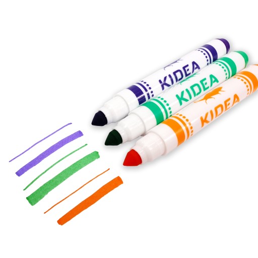 Fixky KIDEA Markers s kónickým hrotom Jumbo, 8 farieb v puzdre