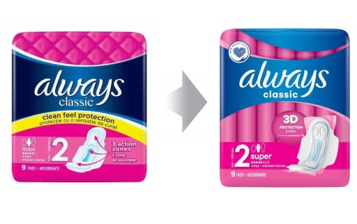 VŽDY Classic Maxi hygienické vložky, krídelká, 9 ks