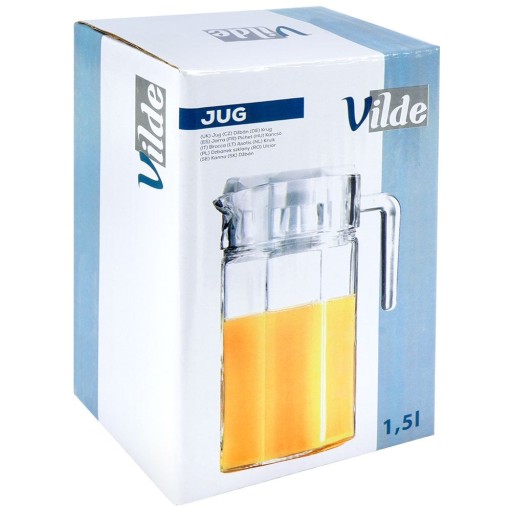Nápoje džbán, džús, limonáda, pohár, pokrievka, 1,5L