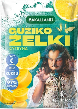 Bakalland Guziko jahoda citrón banán želé bez cukru 3x34g KLEKS