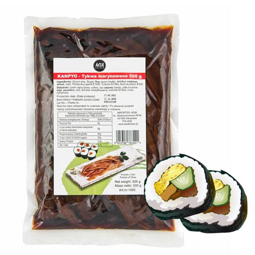 Kanpyo marinovaná tekvica 500g sushi Asia Kitchen