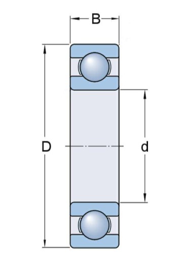 Guličkové ložisko 6201 ZZ 12 x 32 x 10 obojstranne uzavreté