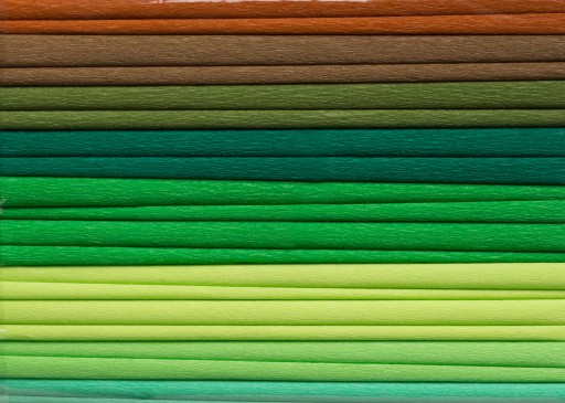 SADA krčkavého hodvábneho papiera Happy Color, ZELENÁ, 10 kusov