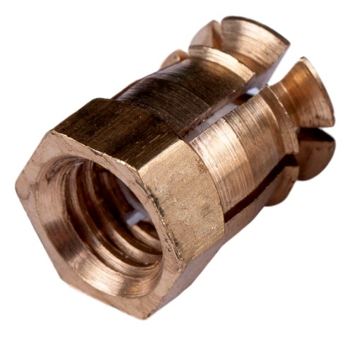 10x M4 x 10 mm mosadzná manžeta s rozpínacou guľou