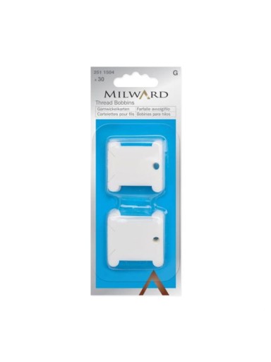 Plastové cievky Milward / biela / 30 kusov